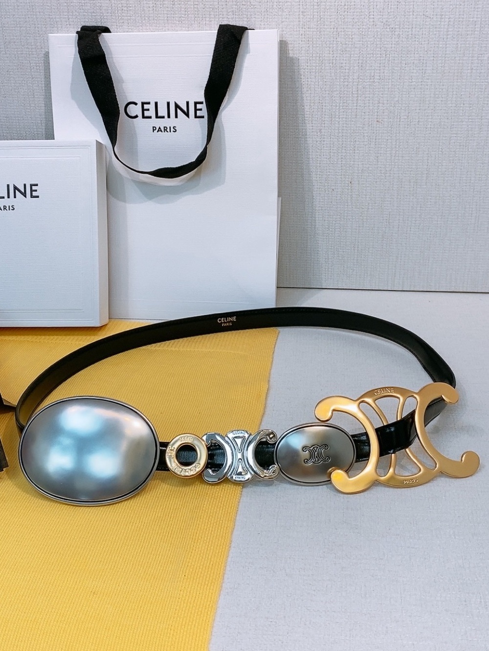 Celine. Arc de Triomphe. Multiple Hardware Interchangeable Belt
